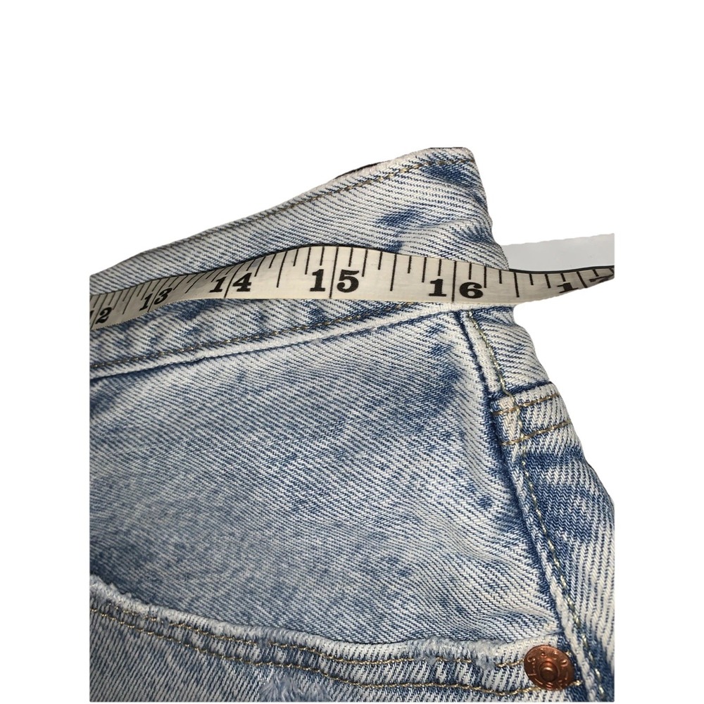LEVI'S 501 Premium Shorts Big E Women's 30 Button Fly Acid Wash Denim Distressed - Picture 7 of 9